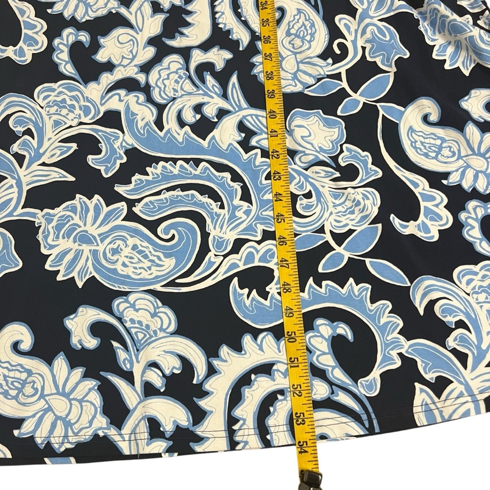 Talbots Jersey Knit Maxi Dress Dynamic Paisley Blue Sleeveless Size Medium NWT - Picture 5 of 14